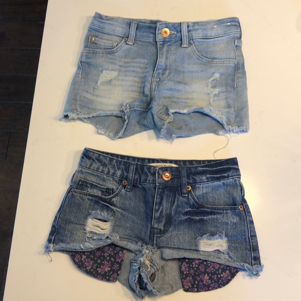 2 pairs of 5/6 girls jean shorts